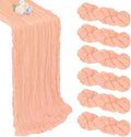 6 Pack Blush Pink Cheesecloth Table Runner 10ft Boho Gauze Fabric Cheese Cloth by Pepmily