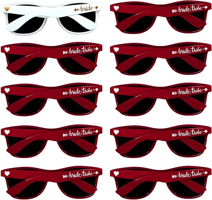 LADY&HOME 10 Pack Bachelorette Party Sunglasses Favors, Bridesmaid and Bride by LADYHOME