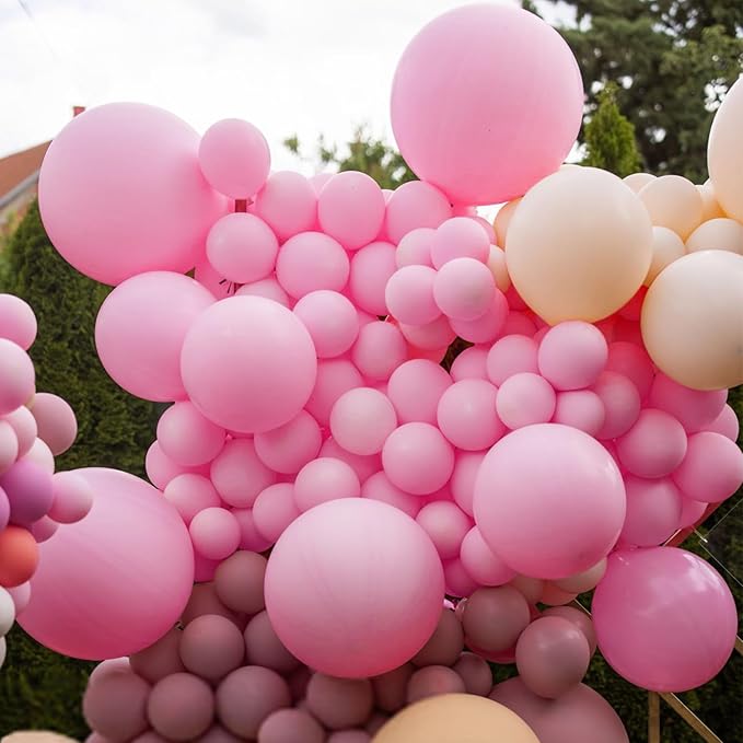 KAWKALSH Pink Balloons 9pcs 36 Inch Extra Large Big Jumbo Giant Matte Pink - Image 6