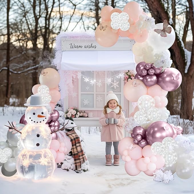 Pink Winter Wonderland Balloons - Image 5