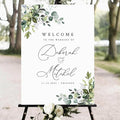 Greenery Wedding Welcome Sign, Eucalyptus Wedding Sign, Botanical Welcome by SZ-HaNoi