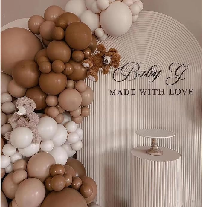 412pcs Brown Balloon Garland Arch Kit 18 12 10 5 Inch Different Sizes Matte - Image 5