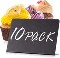 10 Pack Mini Chalkboard Signs 3x4 inch – Erasable Food Signs by Iricus
