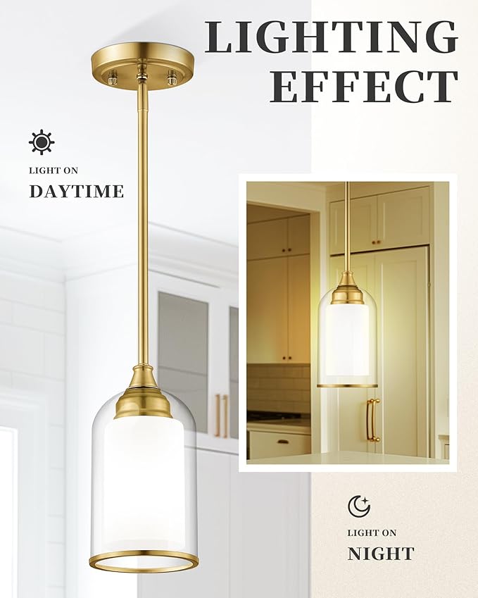 LIROUVET Gold Pendant Lights Kitchen Island - Image 3