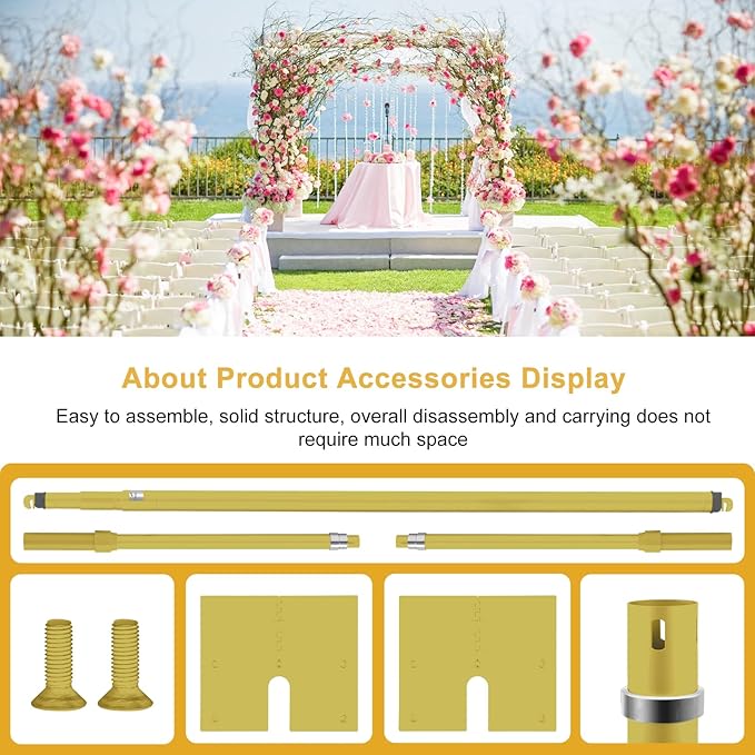 Jiang&Rong 10ft x 10ft Adjustable Backdrop Stand Kit - Image 4