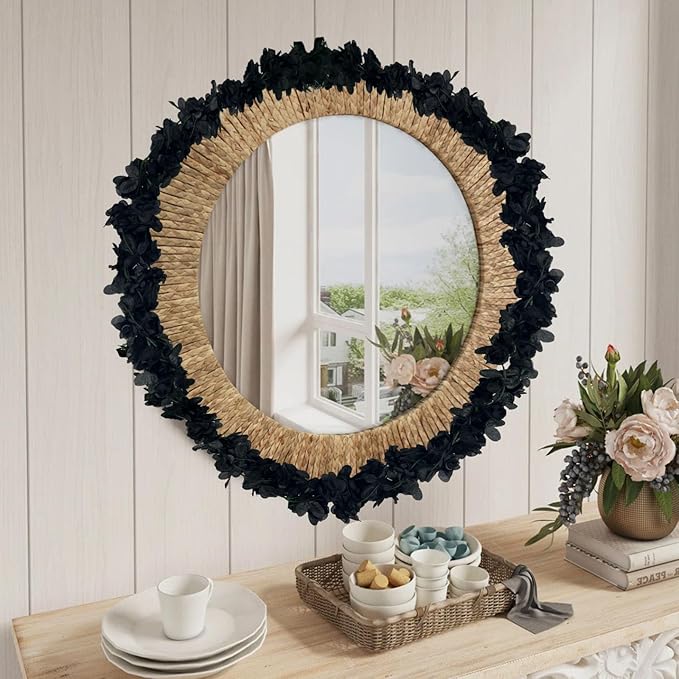 8Pcs 63Ft Black Rose Garland, Fake Rose Hanging Flowers, Artificial Flower Vine - Image 5