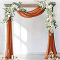 Socomi Wedding Arch Draping Fabric 2 Panels 29" x 19Ft Terracotta Sheer Chiffon by Socomi
