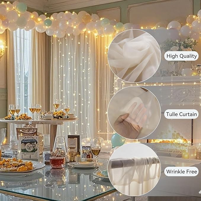 10×10ft Tulle Backdrop Curtains - Image 4