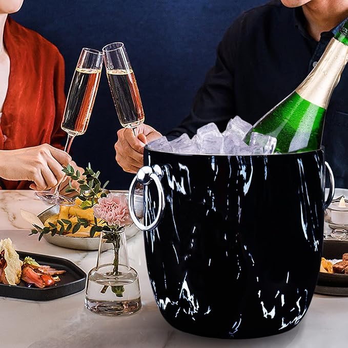 Ice Bucket with Lid, Tongs and Strainer - Image 6