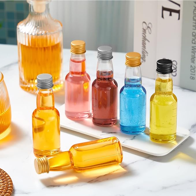 120 Pcs Mini Liquor Bottles Airtight Shot Miniature Empty Plastic Alcohol - Image 4
