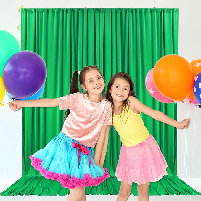 10ft x 10ft Green Backdrop Curtains - Image 6
