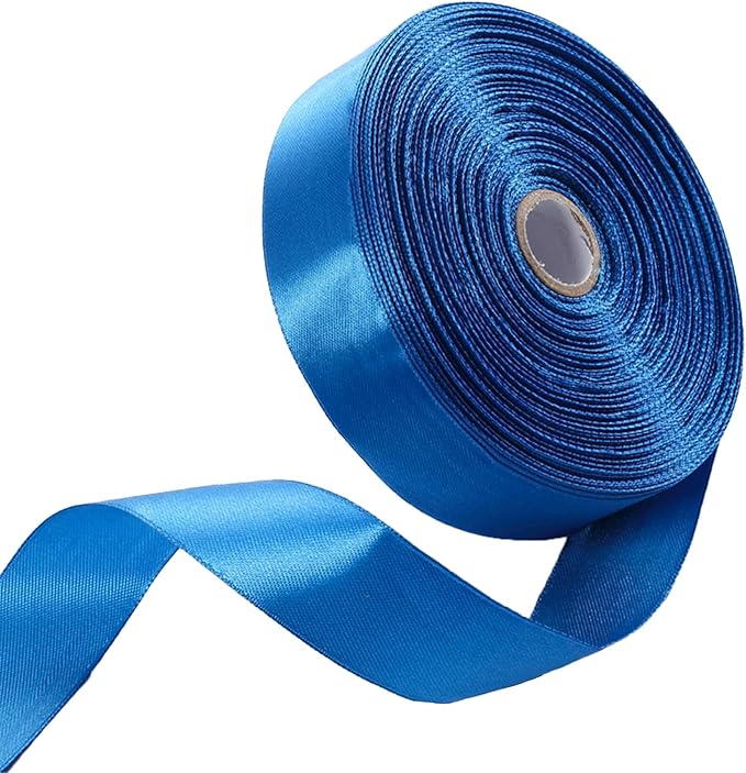 1 Inch Royal Blue Satin Ribbon 50 Yards Solid Fabric Ribbons by Celadora