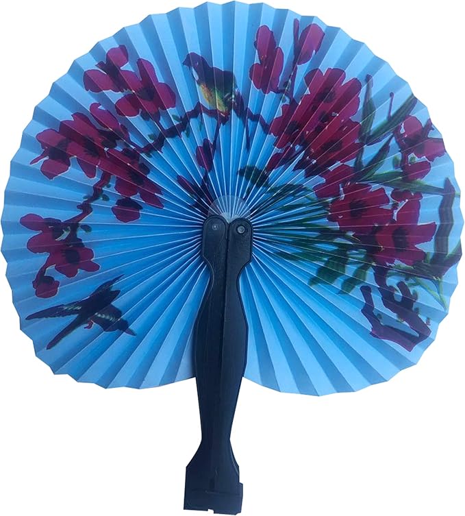 30 Pcs 3.5" Mini Chinese Oriental Handheld Floral Folding Paper Fans Bulk - Image 8