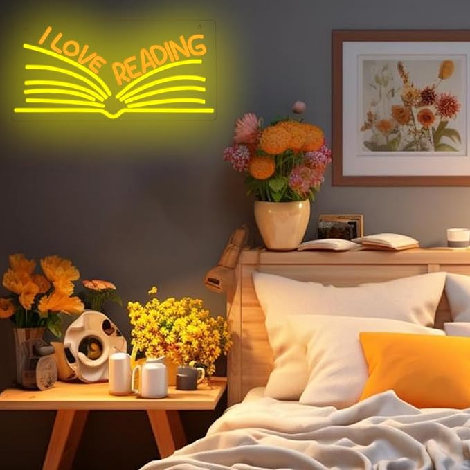 I Love Reading Neon Sign for Wall Decor, Dimmable Classroom LED Light Up Sign - Image 7