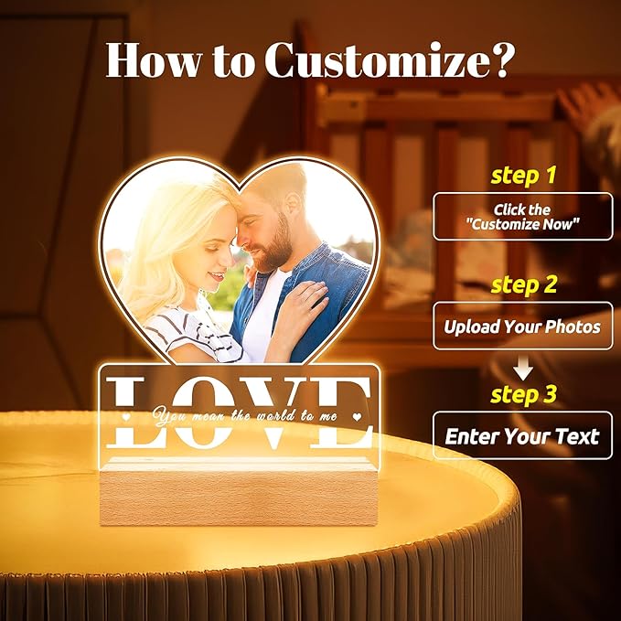 Personalized Gifts for Women Men Him Her, Custom Picture Frames - Image 3
