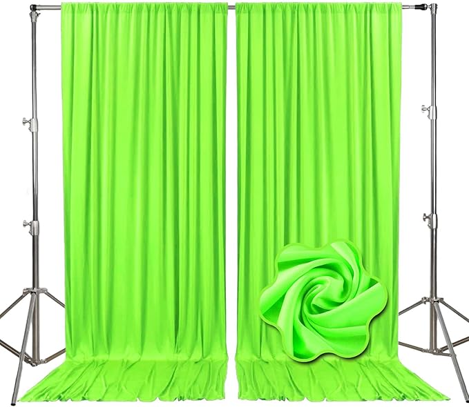 10ft x 10ft Fresh Green Backdrop Curtains by Tisspoms