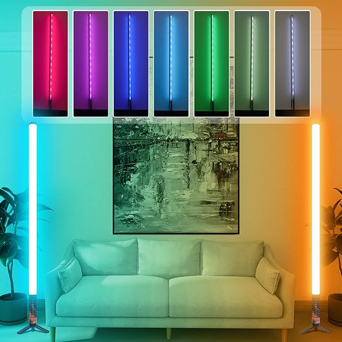 4 Pack 4ft Portable Battery Powered Tube Light 120cm Handheld LED RGB Lights - Image 5