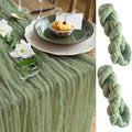 Gauze Table Runner Bulk sage Green Set of 2 Items, 12 ft Cheesecloth Runner by YourMagicMoment