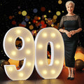 Marquee Numbers 3 Feet Tall Large Light Up Numbers 90th Birthday Decorations by Letsmakeitimpressive