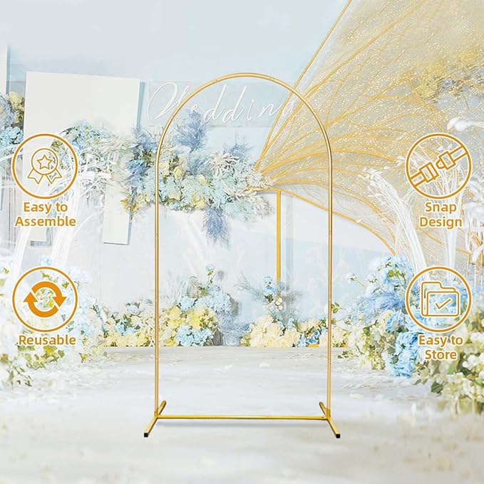Wedding Arch Backdrop Stand Chiara Backdrop Stand 6.6 x 3.3 FT Wedding Arches - Image 4