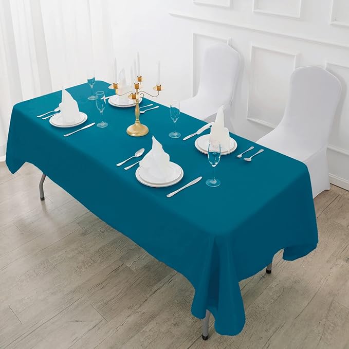 Fokitut 2 Pack Waterproof Rectangle Tablecloth, 90x132 Inch, Stain Resistant - Image 5