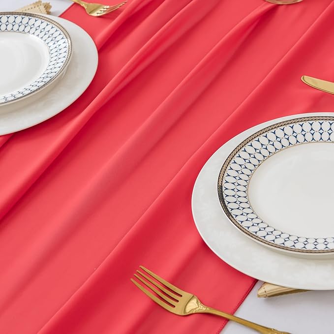 12Pack 9ft Chiffon Table Runner 14x108 Inch Sheer Romantic Table Runner - Image 4