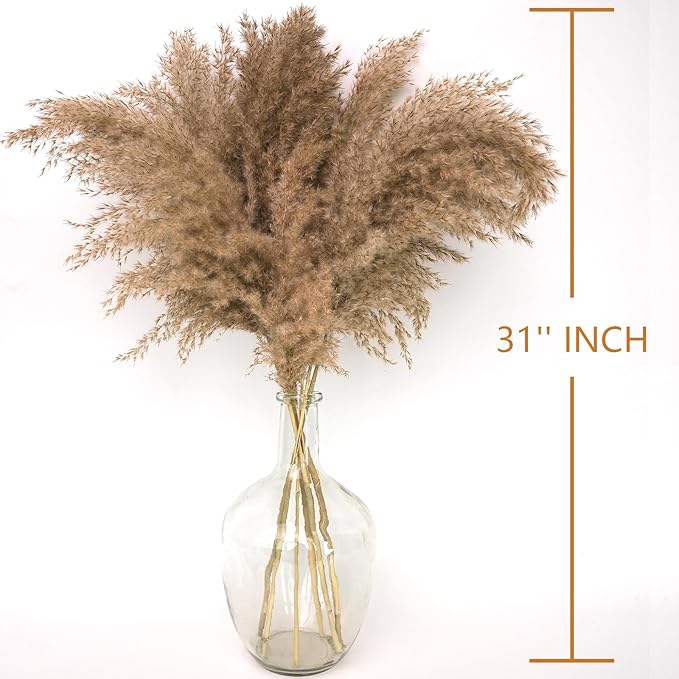 30-inch Tall Nature Pampas Grass Bouquet Decor - Image 6