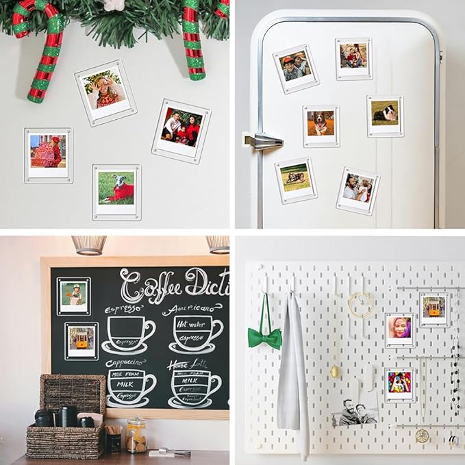 Acrylic Magnetic Refrigerator Picture Frames, 4.2"*3.46" Magnetic Fridge Clear - Image 7