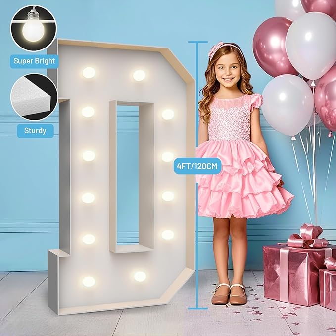 4FT Marquee Light Up Letters D, Party Decoration Large Marquee Light Up Letters - Image 3