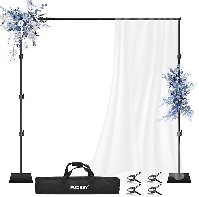 FUDESY Heavy Duty Backdrop Stand, 10x10ft Adjustable Photo Background Stand by FUDESY