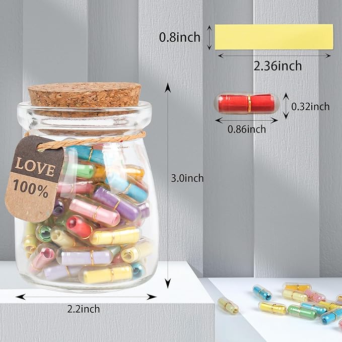 Capsule Letters Message in a Glass Bottle，Message Pills Love Letter Gift - Image 7