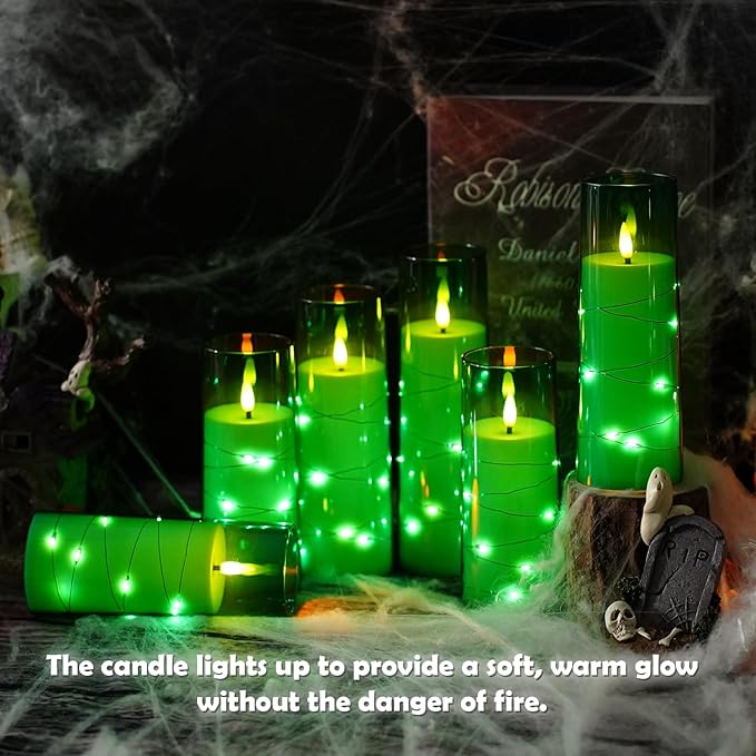 Flameless LED Candles with Timer 9 Pc Flickering Flameless Candles - Image 3