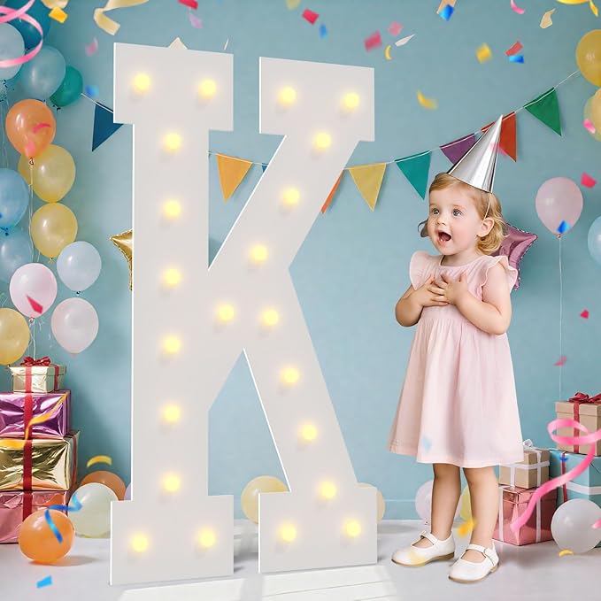 4FT Marquee Light Up Letters by LOBOOM