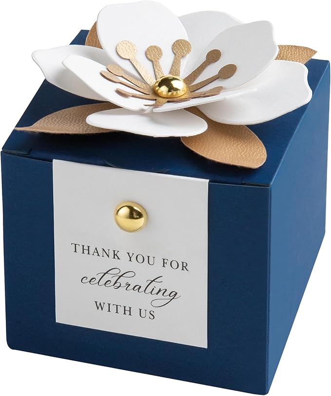 FEIYI 20 PCS Candy Boxes, 3 In 1 Navy Blue Favor Boxes by FEIYI