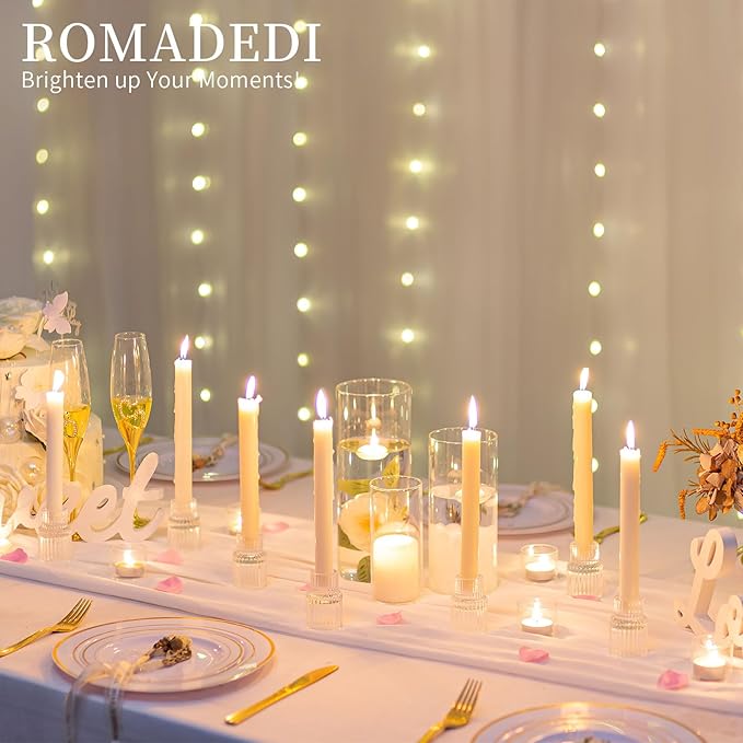 Romadedi Glass Candle Holder for Candlestick - Image 3