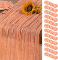 Peach Cheesecloth Table Runner 12 Pack Fall Table Runners Boho Gauze 120 Inches by DeZerlor