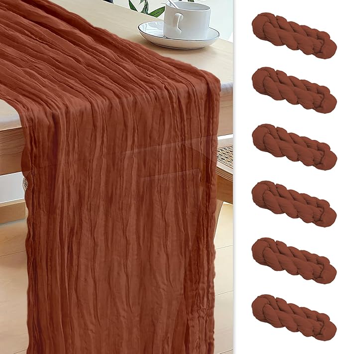 Le courant 12pcs 10Ft Cheesecloth Table Runner, Rustic Boho Gauze Cheese Cloth by Unknown