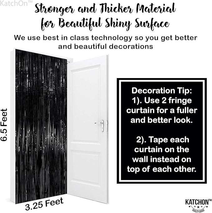 KatchOn Large Black Fringe Backdrop - Image 3