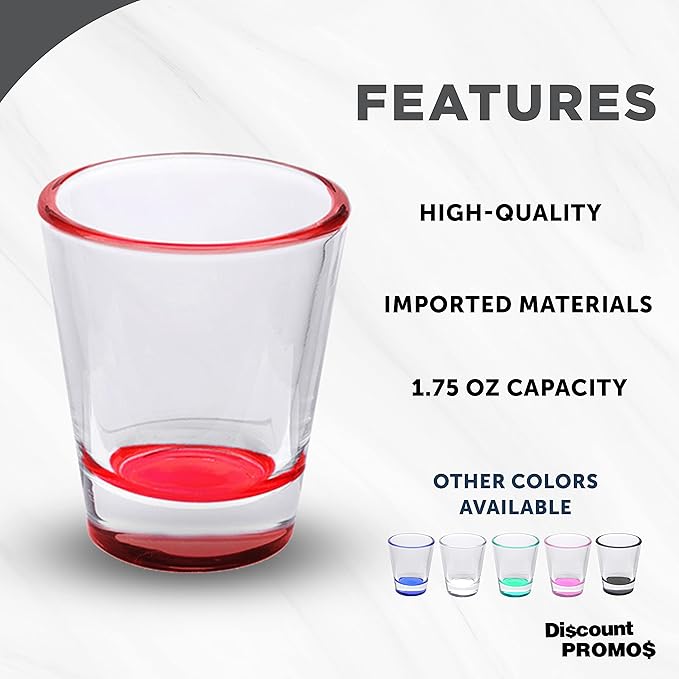 DISCOUNT PROMOS Shot Glasses Set 1.75 oz. Set of 10 Bulk Pack, Wedding Favor - Image 2