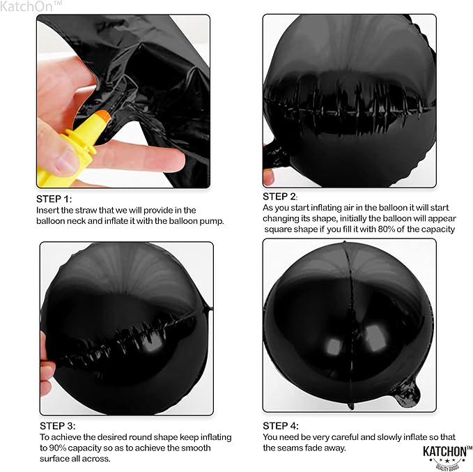 KatchOn, Big Matte Black Foil Balloons - Image 6