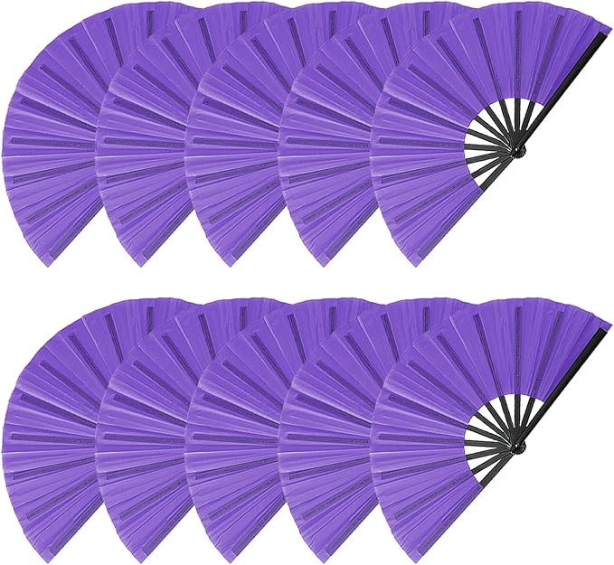 10 Pcs Line Dance Popping Fan, 13inch Boots on The Ground Fan, Chinese Kung Fu by KEYIDE