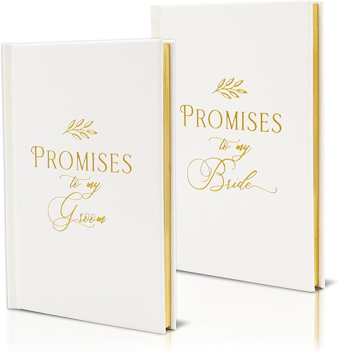 Promises To My Groom & Bride Wedding Vow Books by ModernAlbumDesigns