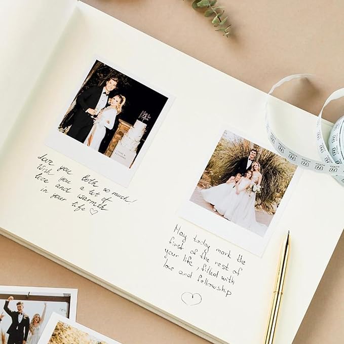 Mr&MrsGifts Elegant Wedding Guest Book Wedding Reception Hard Cover Guest Sign - Image 7