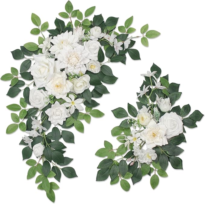 Pack of 2 Artificial Flowers for Backdrop Decoration, Wedding Arch Flowers by BMQDSM