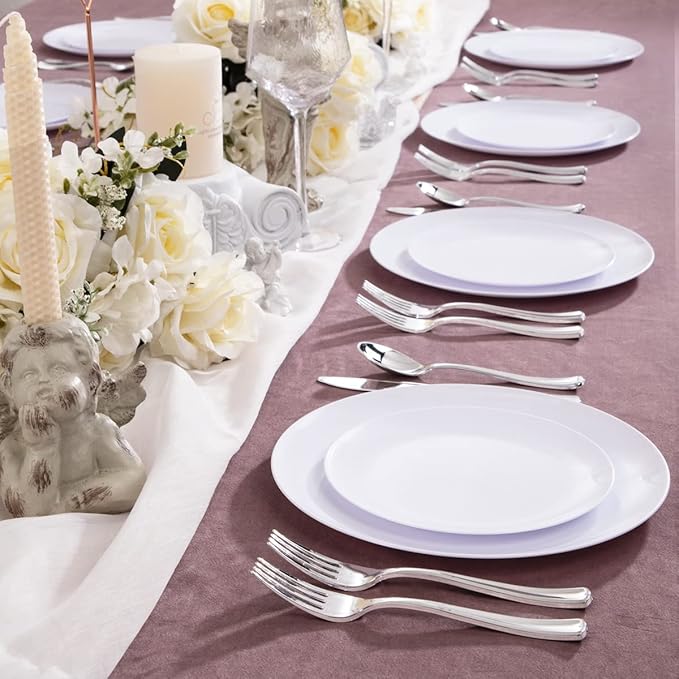 KIRE 60PCS White Disposable Plates - Image 6