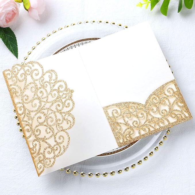 ponatia 5.12 x 7.2 Laser Cut Invitation Pocket - Image 4