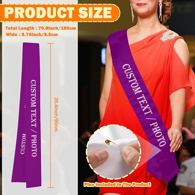 Custom Sash, Personalized Birthday Sash - Image 3