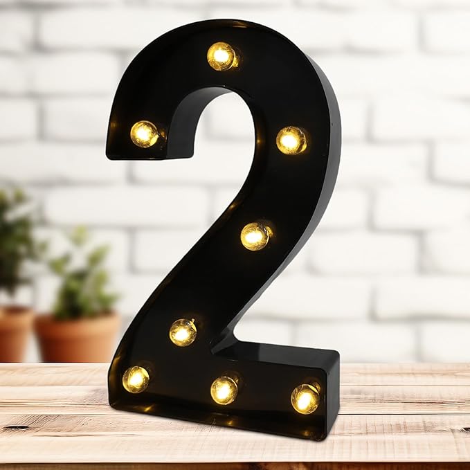 LED Marquee Numbers, 8.58 Inch Led Light Up Numbers by DyingSwan