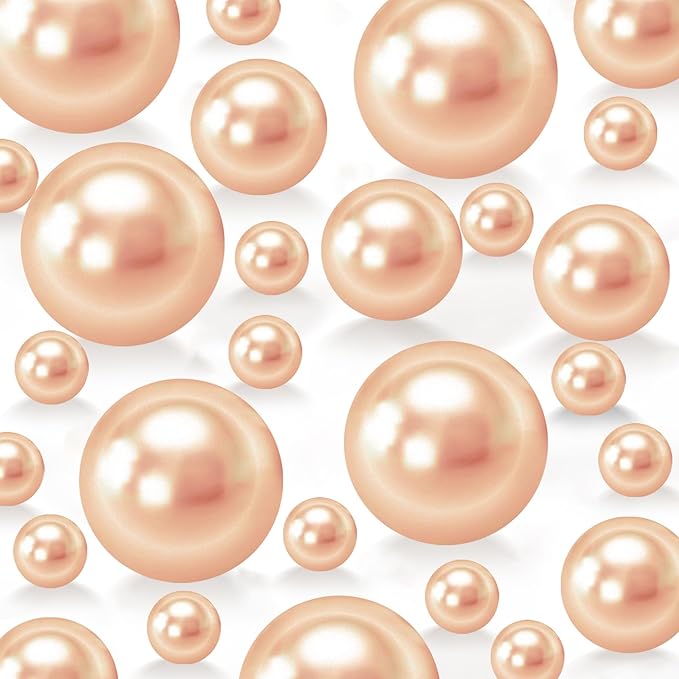 120 PCS 8/14/20mm No Hole Polish Pearl Beads by Cusmation