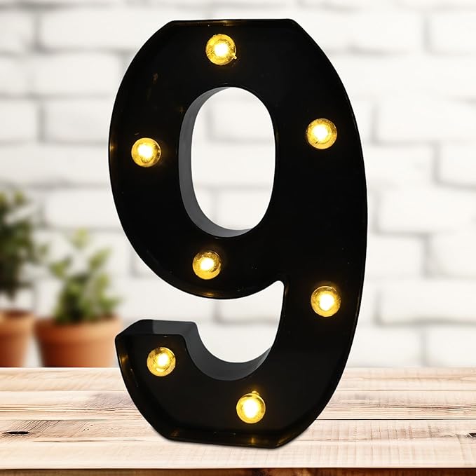 LED Marquee Numbers, 8.58 Inch Led Light Up Numbers by DyingSwan